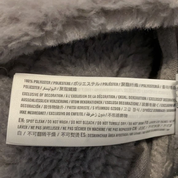 NWT Abercrombie Vegan Suede/Faux Sherpa Aviator Jacket (size small) - Picture 12 of 12